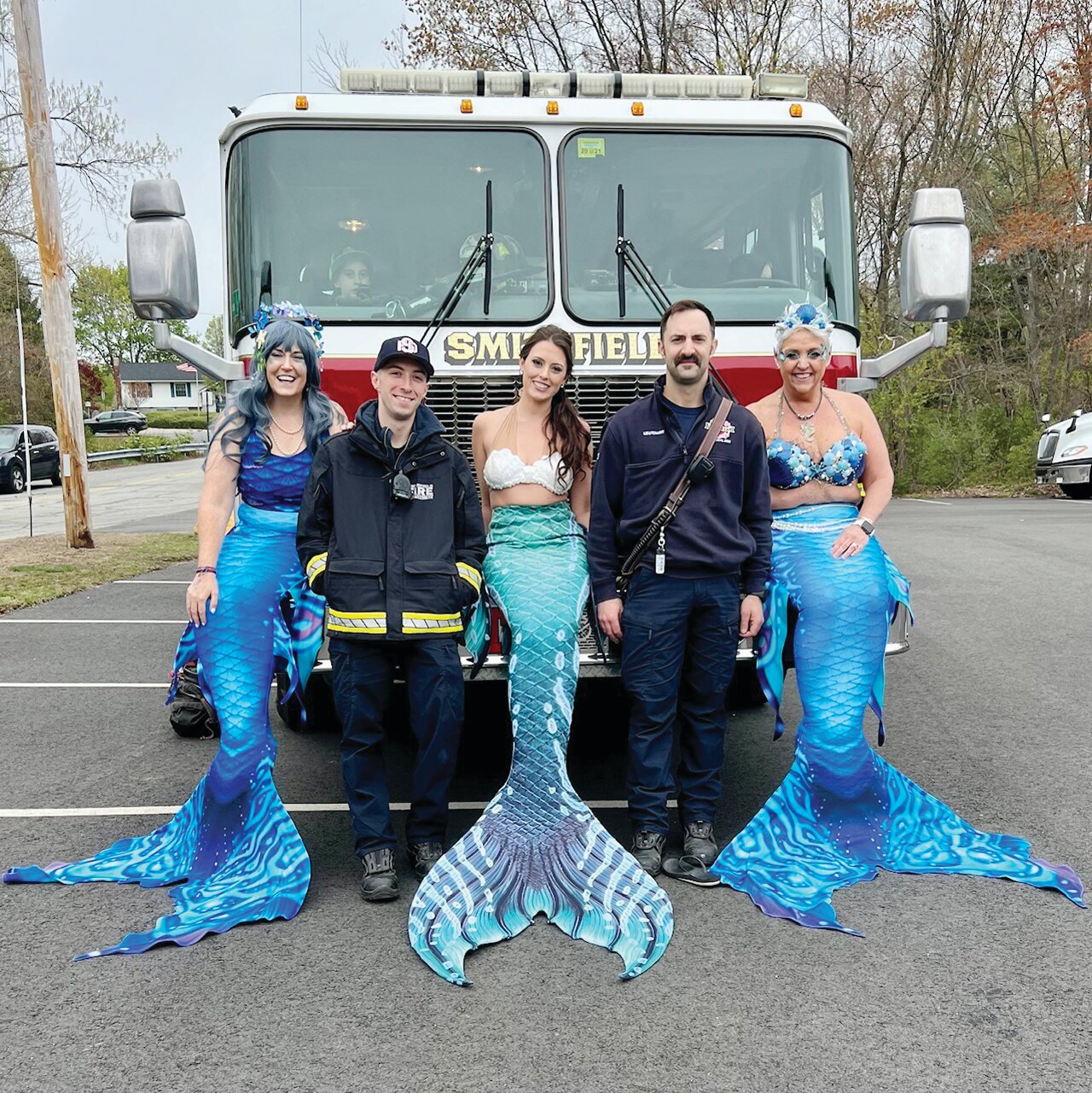 POOL SIDE MERFOLK: Erin Walsh provided this collection of photos from meetings of Ocean State Merfolk.